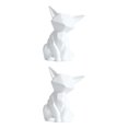 thumbnail image 1 of Naiovety Estatua de Foxe de porcelana geométrica de cerámica, adecuada para cualquier ocasión, opción de regalo, hecha exquisita Type1 NO1, 1 of 1