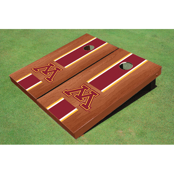 University of Minnesota Maroon Rosewood Matching Long Stripe Cornhole Boards