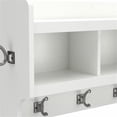 thumbnail image 5 of Pemberly Row 40W Wall Mounted Coat Rack in White Ash - Engineered Wood, 5 of 7