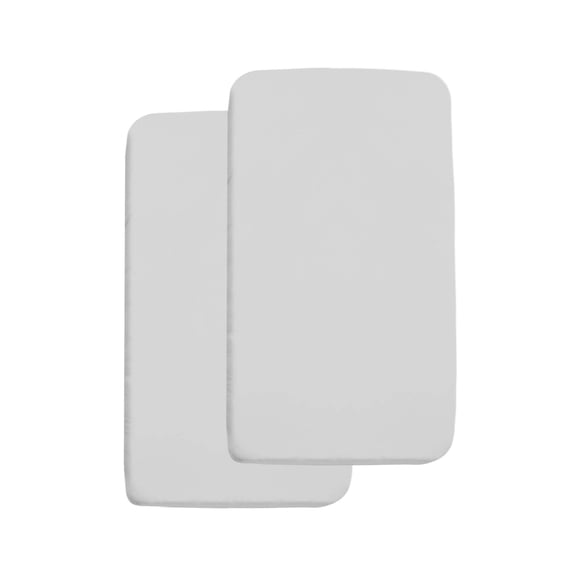 BreathableBaby All-in-One Fitted Sheet Waterproof Cover, For 36" x 18"/91 x 46 cm Cradle Mattress, Gray (2-Pack)