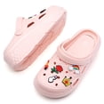 thumbnail image 5 of CERYTHRINA Womens Platform Clogs 2 in High Heels Mules Gardener Platform with Casual Clogs Pink 39, 5 of 9