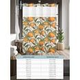 thumbnail image 6 of No Hook Cloth Fabric Shower Curtain with Snap in Liner, Country Orange Waterproof Shower Curtains Set with See Through Top Window, Summer Spring Botanical Plants Leaves Bath Curtains Shower 72"x78", 6 of 6