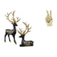 thumbnail image 1 of Estatua De Resina De Alce Y Reno, Escultura Con Gestos De Dedos, Figura Creativa De Animal Para Decoración De Mesa, Gabinete, Sala De Estar Y Hogar., 1 of 8