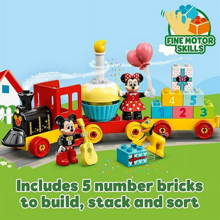 LEGO DUPLO Disney Mickey & Minnie Birthday Train 10941 Learning and Building Playset (22 Pieces)