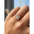thumbnail image 6 of ESTE ORIGIN 2Ct Emerald Cut Lab-Grown Diamond Solitaire Ring in 14K Rose Gold Emerald Ring for Women - Emerald Engagement Ring, US 9., 6 of 9