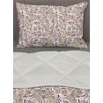 thumbnail image 3 of Abstract Comforter & Sham Bedding Set, Bouquet of Lilacs and Violets Flourishing Spring Nature Flowers, 3 pcs Duvet Set Microfiber Filling Quilt, 5 Sizes, Pale Green Lavender, by Ambesonne, 3 of 4