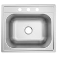thumbnail image 5 of Moen GS181953Q 1800 Series 25-inch 18 Gauge Drop-in Single Bowl Stainless Steel Kitchen or Bar Sink, 9-inch Depth, Featuring QuickMount, 5 of 6