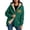 Green, variant on Sherpa Fleece Lined Hoodie Coat for Women Zip Up Thanksgiving Pumpkin Print Hooded Jacket Outerwear
