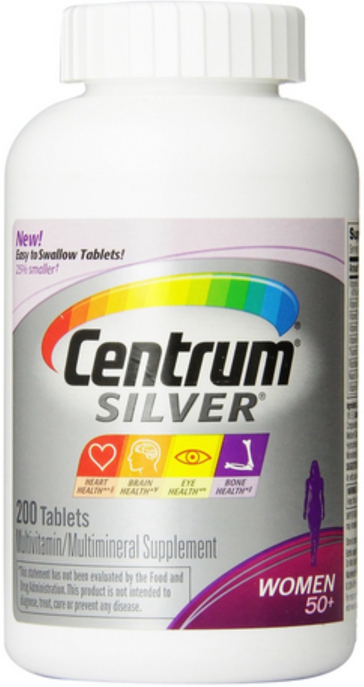 Centrum Silver Women 50+ Multivitamin/Multimineral Supplement Tablets ...