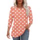 thumbnail image 5 of Neewe 3/4 Length Sleeve for Womens Polk Dot Tops Casual Crewneck Pullover Tunics Summer Comfy Blouses Fashion 2026, 5 of 7