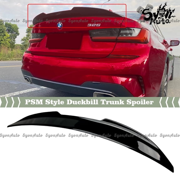 FITS 2019-2021 BMW G20 330i M340i GLOSSY BLACK PSM STYLE HIGHKICK TRUNK SPOILER