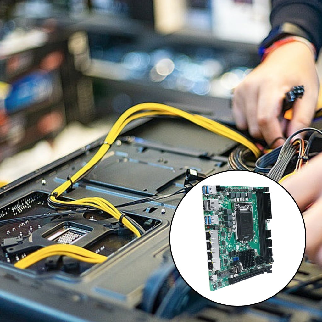 DDR4 ITX Motherboards For Systems 8 Port 4 2.5Gb Networking Interfaces Double Slots for Home Media Center