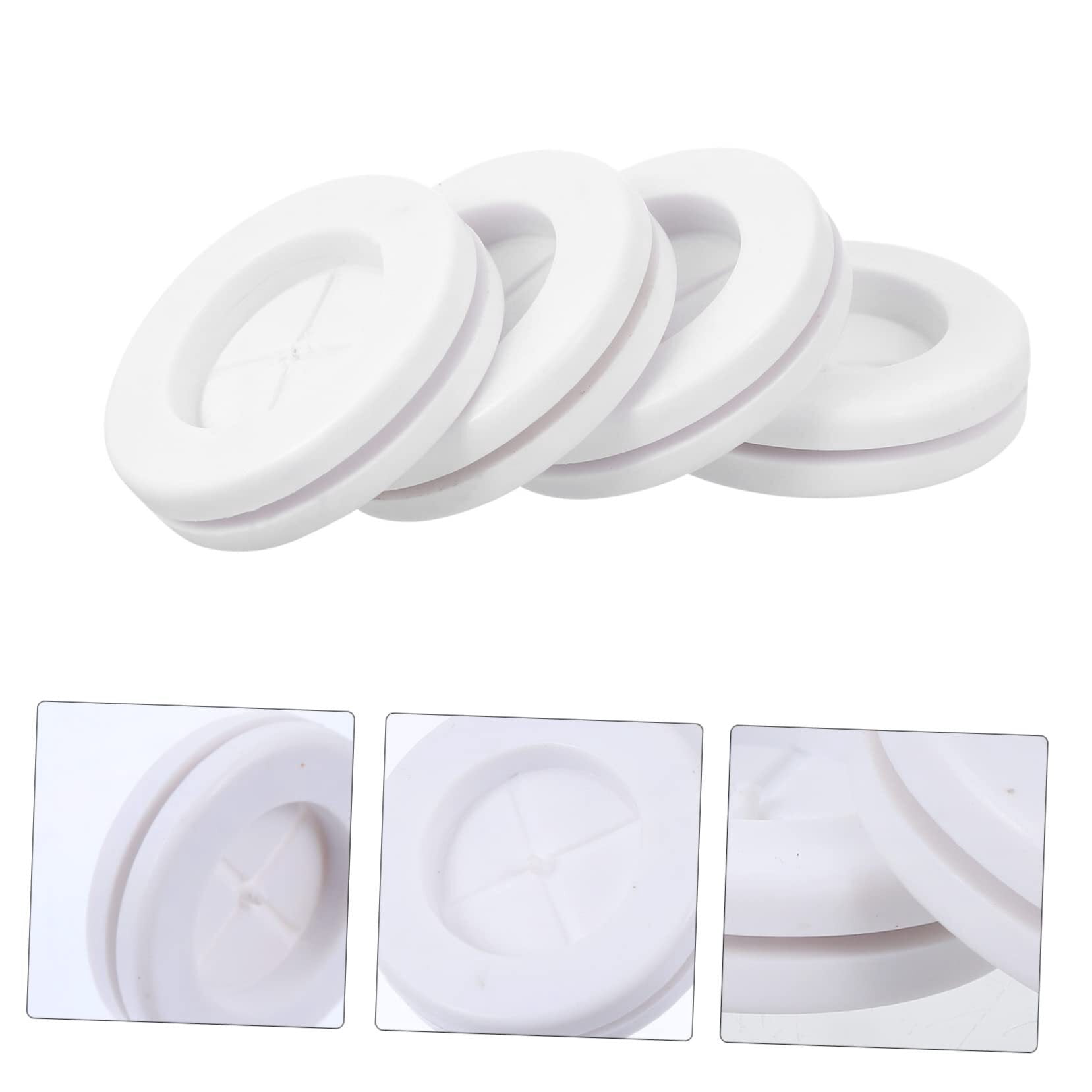 3sets Guard Coil Wire Gasket Firewall Wire Protection Grommets Round Wire Grommet Cable Protector Y Cable Wire Grommet Gasket Protectors Cable Ring White Synthetic 4pcs*3