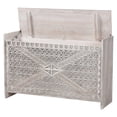 thumbnail image 2 of bali & pari Amado Wood Storage Trunk with Carved Front Panel, 2 of 11