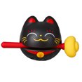 thumbnail image 1 of KAKOWELY 1 juego de pez de madera con forma de gato de dibujos animados, juguete musical de percusión para oficina, antiestrés, para golpear peces de madera., 1 of 5