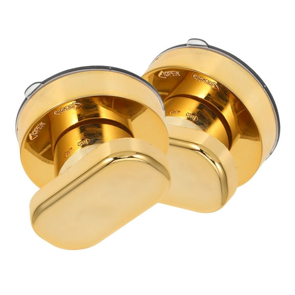 LEORX Stick On Cabinet Handles Handle Golden Abs 2Pcs