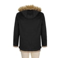 thumbnail image 6 of Timoontee Men's Sherpa Lined Jacket Warm Thickened Fleece Coat Vintage Motorcycle Jacket Casual Comfy Hoodie Jacket Solid Zip Up Outerwear Winter Coats Black S, 6 of 8