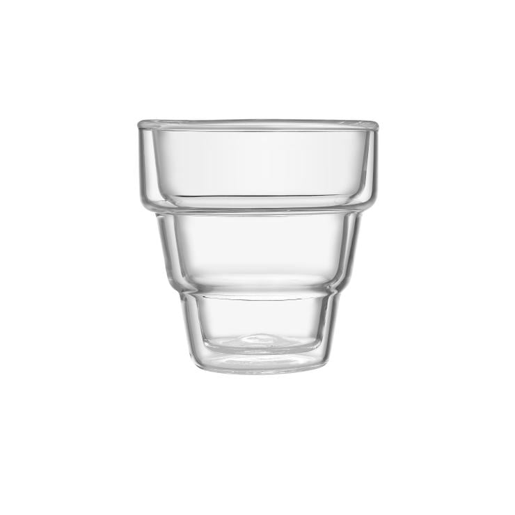 JoyJolt Palo Double Wall Coffee Glasses, Set of 2 - Clear