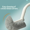 thumbnail image 5 of Curved Toilet Bowl Brush Without Holder for Bathroom, Compact Toilet Brush Durable Under The Rim Household Deep Cleaning Brushes (White Toilet Brush Without Holder)(White,16.14x3.54x2.95"), 5 of 7