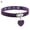 Purple, variant on Punk Gothic Women Heart Pendant Faux Leather Choker Collar Necklace Bracelet-Purple