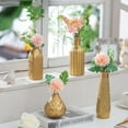 thumbnail image 2 of Nuptio Gold Bud Vases for Flowers: Small Glass Flower Vase for Centerpieces Wedding, Vases Home Decor Set of 4, 2 of 7