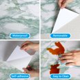 thumbnail image 5 of CRE8TIVE Large Size Green Marble Contact Paper 24"x354" Marble Wallpaper Peel and Stick Waterproof Self Adhesive Removable Wall Covering Glossy Decorative Vinyl Roll for Kitchen Countertops Cabinets, 5 of 7