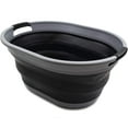 thumbnail image 6 of SAMMART 28L (7.4 gallon) Collapsible Plastic Laundry Basket-Oval Tub/Basket - Portable Washing Tub-Space Saving Laundry Hamper, Water capacity: 22L, 6 of 7