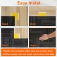 thumbnail image 5 of Carpet Tile Tape Double Sided 4" x 4", 125 Tabs Per Pack, Adhesive Connectors for Hardwood Floors, Stair Treads, Tile Floors, 5 of 9