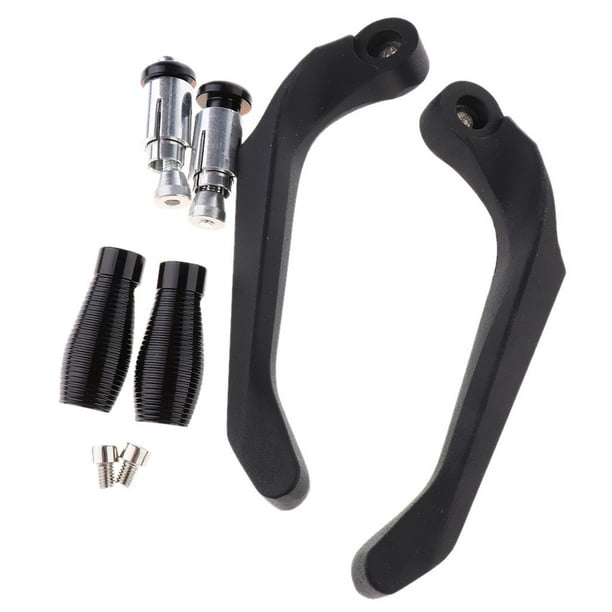 Manillar de protección de palanca de embrague y freno delantero corto para motocicleta CNC para Negro Zulema Palancas de embrague de freno de moto
