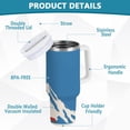 thumbnail image 2 of Yayeee 30oz Stainless Steel Tumbler with Straw and Handle Double-Wall Insulated Travel Water Bottle, Snow Mountain, 2 of 8