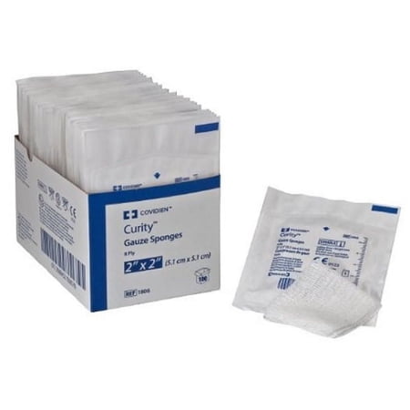 Covidien Curity First Aid Gauze Pads 2 x 2 100 Count