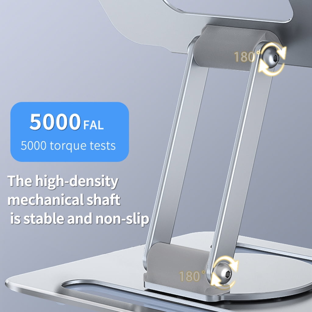 WINDLAND Aluminum Alloy 360°Rotating Laptop Stand Foldable Holder for Tablets Pad Support