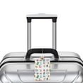thumbnail image 3 of Rocae Hello Summer Cat for Leather Luggage Baggage Tags ID Label Privacy Cover ID Label with Stainless Steel Loop and Address Card, 3 of 5