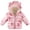 Pink, variant on NIEWTR Toddler Boys Girls Cute Coat Casual Printing Cartoon Hooded Outwear Zipper Long Sleeve Windproof Jackets For Boys Girls