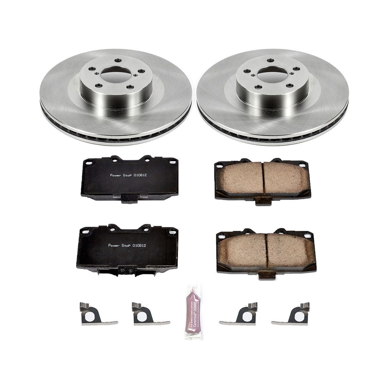 Power Stop Front Stock Replacement Brake Pad and Rotor Kit KOE2367 Fits 2006 Subaru Impreza