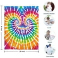 thumbnail image 4 of Colorful Rainbow Tie Dye Spiral Pattern Blanket,Comfortable Soft Lamb Wool Throw Blanket,All Season,Warm Lightweight Blankets for Sofa Bed Couch Living Room Chair,30"x40", 4 of 4