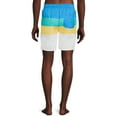 thumbnail image 3 of No Boundaries Men's & Big Men's 7" Printed Swim Trunks, 3 of 5