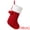 Red, variant on Unique Bargains Crimson Bowknot Stocking Luxury Double Layer Velvet Sock Red 16"