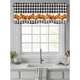 thumbnail image 4 of Maple Leaf Window Valances for Kitchen, Fall Pumpkin Vintage Farm Buffalo Plaid Rod Pocket Valances Windows Treatments Curtains for Living Room Bathroom Bedroom Decoration 54" x 18", 4 of 9