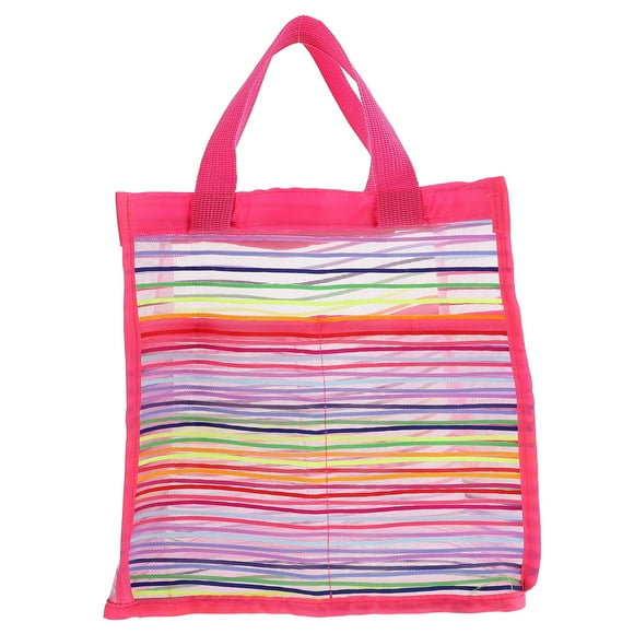 Bolsa de playa creativa para niños, bolsa de malla con conchas marinas, bolso de hombro de gran capacidad