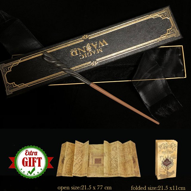 Elegant Metal Core Wands with Ribbon Box and Map Gao Jinjia LED