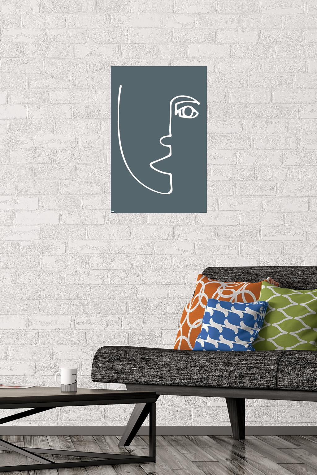Line Art - Face Wall Poster, 14.725" x 22.375"