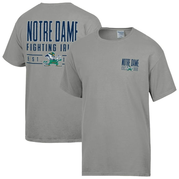 Men's ComfortWash  Gray Notre Dame Fighting Irish Big Name T-Shirt