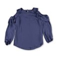thumbnail image 1 of BCX Womens Ruffled Pullover Blouse, Blue, Juniors, X-Small, 1 of 1