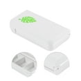 thumbnail image 3 of Unique Bargains 1 Pc 3 Grids Single Layer Pill Case Durable for Travel White Bright Green, 3 of 6