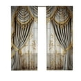 thumbnail image 3 of Xuniizn Blackout Curtains for Bedroom Thermal Insulated - Polyester Black Out Curtains 2 Panels Set Room Darkening Window Curtains for Living Room, 3 of 4