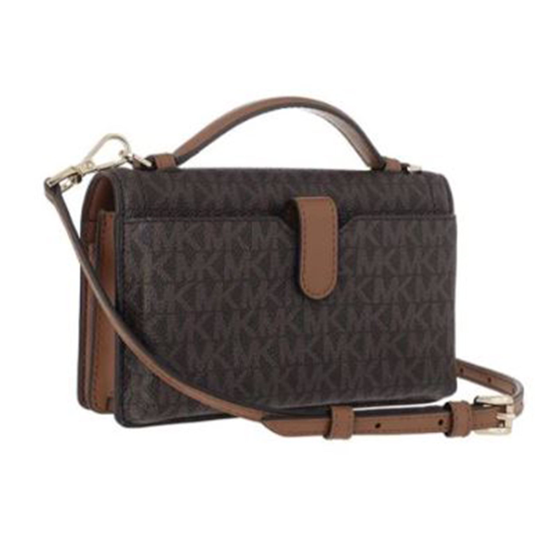 Michael Kors Jet Set Charm Small Phone Crossbody Vanilla/Acorn One 
