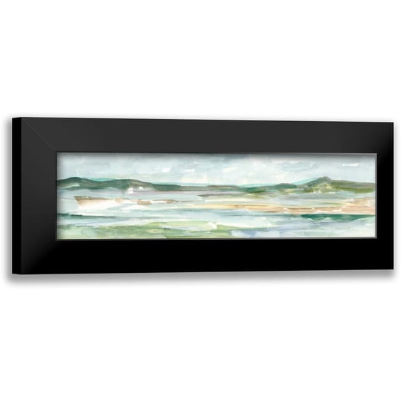 Harper, Ethan 14x7 Black Modern Framed Museum Art Print Titled - Panoramic Seascape II