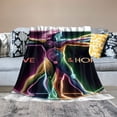 thumbnail image 2 of Orinice Neon Lines Flowers Warm Lightweight Blanket Soft Fleece Throw Blanket for All Seasons - Ideal Decor for Living Rooms, Sofas, and Offices - Cow Gifts Blanket with Multiple Sizes 40x50in, 2 of 6