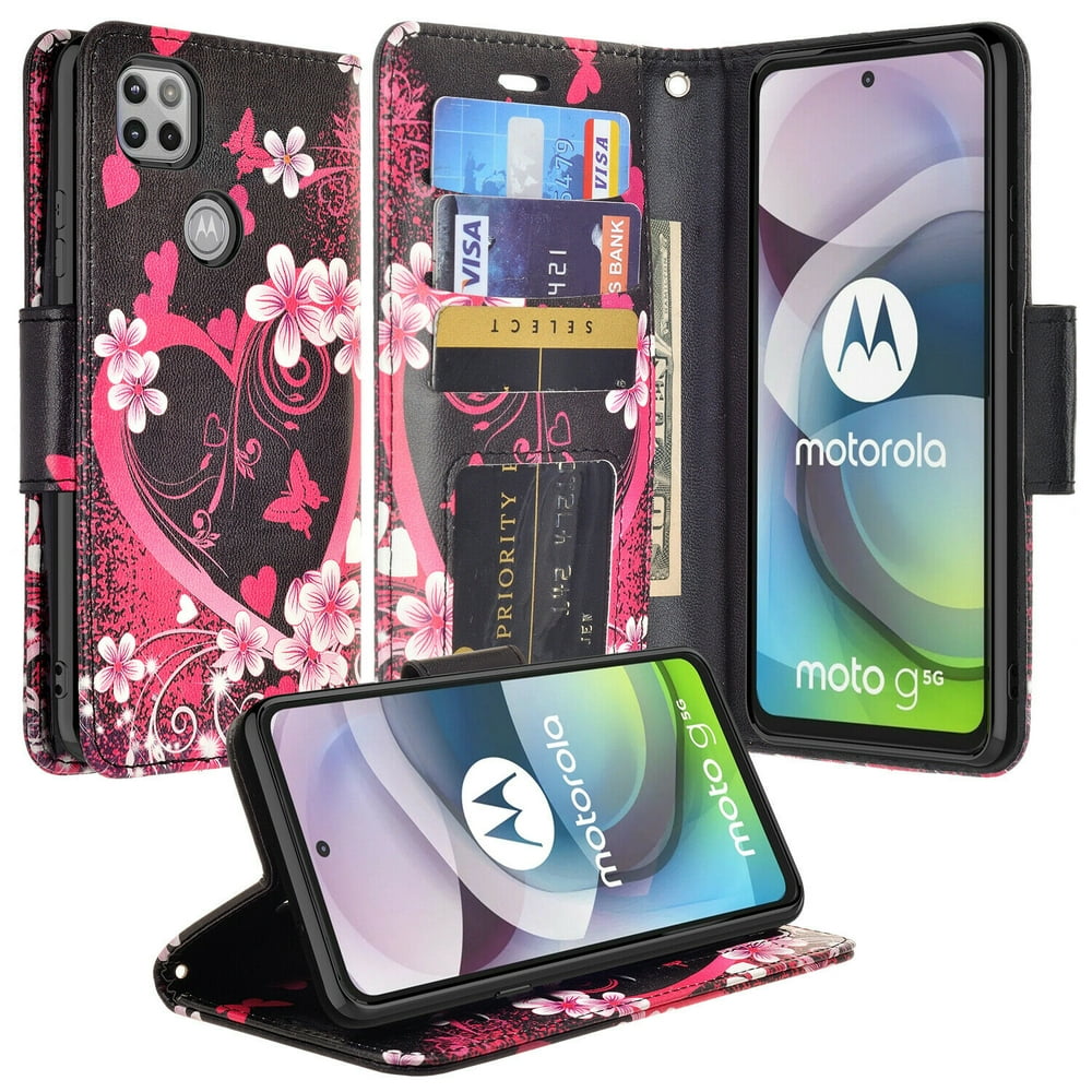 Galaxy Wireless Case for Motorola Moto One 5G Ace Phone Case [Kickstand